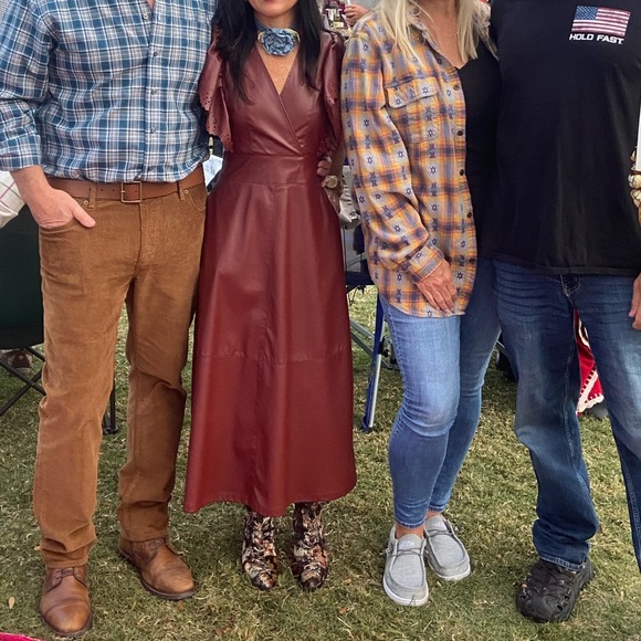 Zara Faux Leather Midi Dress - Picture 3 of 4